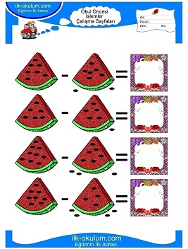 Çocuklar İçin toplam işlemi yaprak testleri 